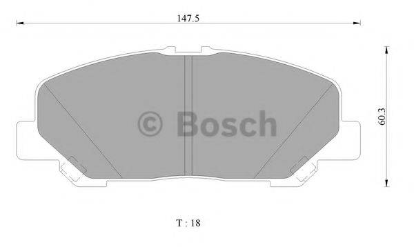 BOSCH 0986AB1132 Комплект тормозных колодок, дисковый тормоз