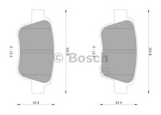 BOSCH 0986AB1133 Комплект тормозных колодок, дисковый тормоз