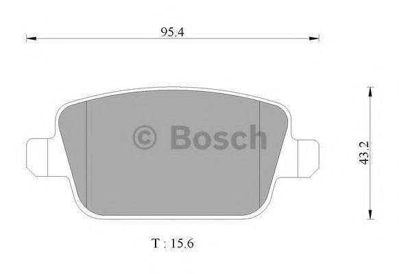 BOSCH 0986AB1144 Комплект тормозных колодок, дисковый тормоз