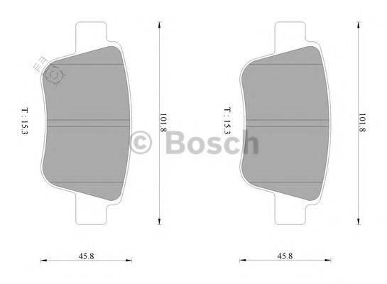 BOSCH 0986AB1378 Комплект тормозных колодок, дисковый тормоз