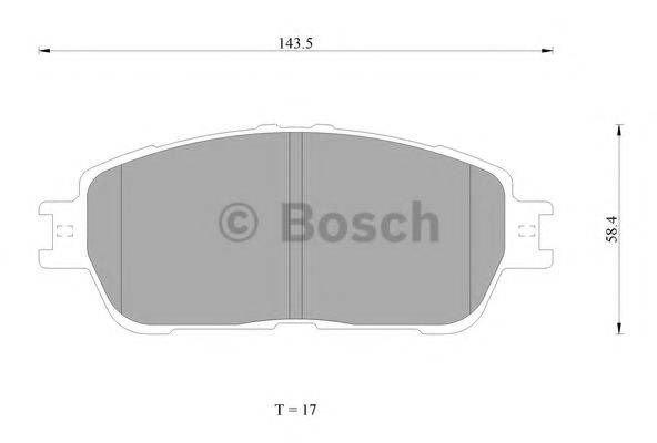 BOSCH 0986AB1402 Комплект тормозных колодок, дисковый тормоз