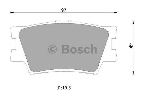 BOSCH 0986AB1421 Комплект тормозных колодок, дисковый тормоз