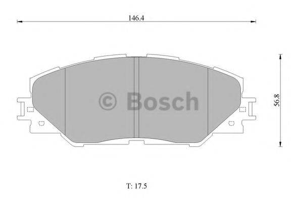BOSCH 0986AB1422 Комплект тормозных колодок, дисковый тормоз