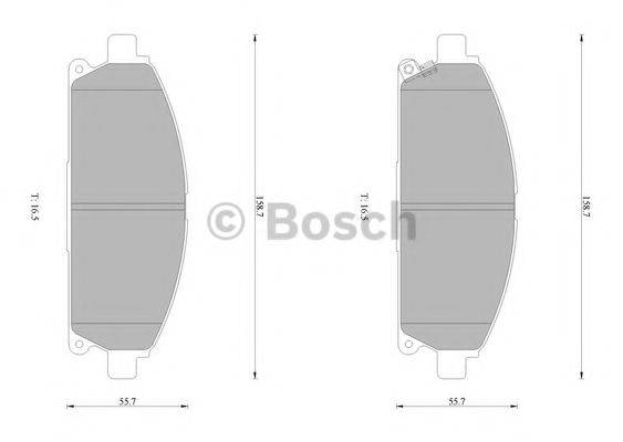 BOSCH 0986AB1428 Комплект тормозных колодок, дисковый тормоз