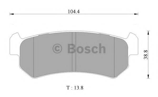 BOSCH 0986AB1442 Комплект тормозных колодок, дисковый тормоз