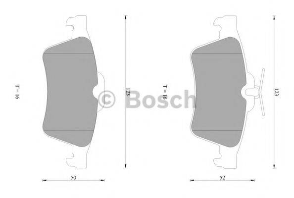 BOSCH 0986AB1445 Комплект тормозных колодок, дисковый тормоз