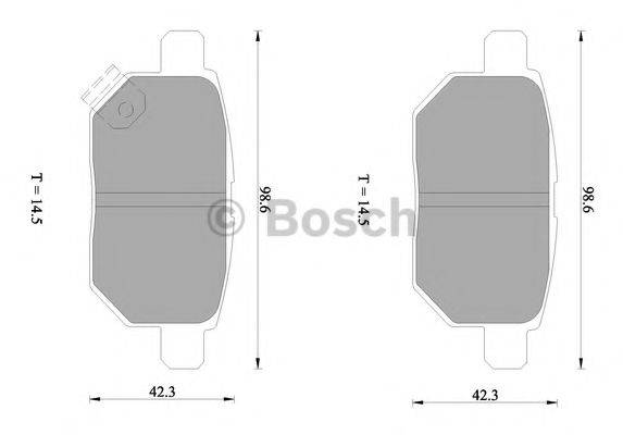 BOSCH 0986AB1453 Комплект тормозных колодок, дисковый тормоз