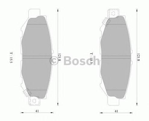 BOSCH 0986AB1462 Комплект тормозных колодок, дисковый тормоз