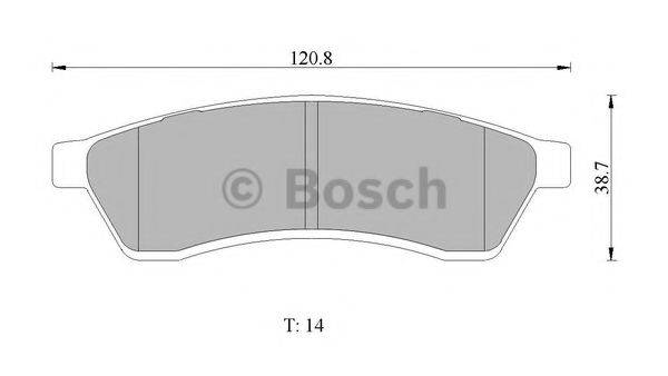 BOSCH 0986AB1463 Комплект тормозных колодок, дисковый тормоз