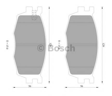 BOSCH 0986AB1465 Комплект тормозных колодок, дисковый тормоз