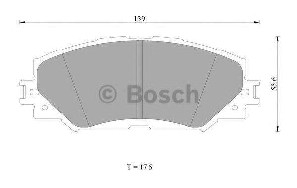 BOSCH 0986AB1471 Комплект тормозных колодок, дисковый тормоз