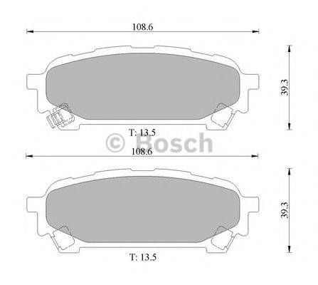 BOSCH 0986AB1475 Комплект тормозных колодок, дисковый тормоз