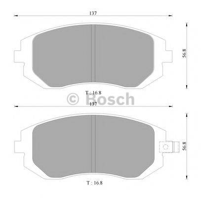 BOSCH 0986AB1476 Комплект тормозных колодок, дисковый тормоз