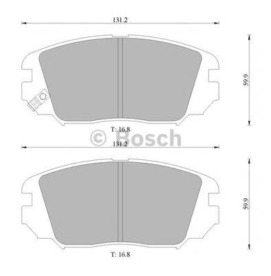 BOSCH 0986AB1484 Комплект тормозных колодок, дисковый тормоз