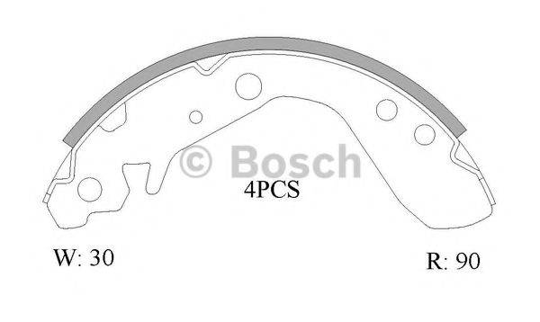 BOSCH 0986AB1505 Комплект тормозных колодок