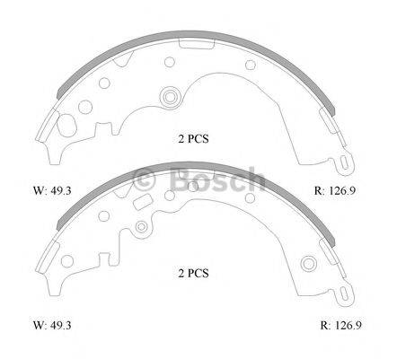 BOSCH 0986AB1506 Комплект тормозных колодок