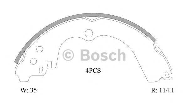 BOSCH 0986AB1518 Комплект тормозных колодок