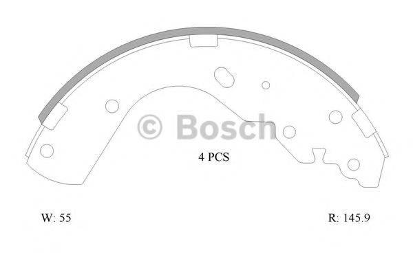 BOSCH 0986AB1573 Комплект тормозных колодок