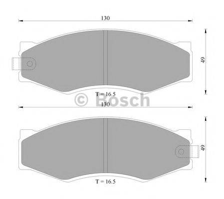 BOSCH 0986AB2005 Комплект тормозных колодок, дисковый тормоз