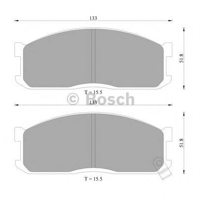 BOSCH 0986AB2006 Комплект тормозных колодок, дисковый тормоз