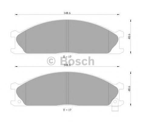 BOSCH 0986AB2007 Комплект тормозных колодок, дисковый тормоз