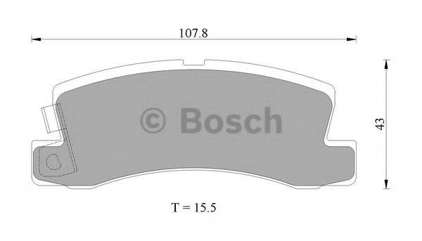 BOSCH 0986AB2010 Комплект тормозных колодок, дисковый тормоз