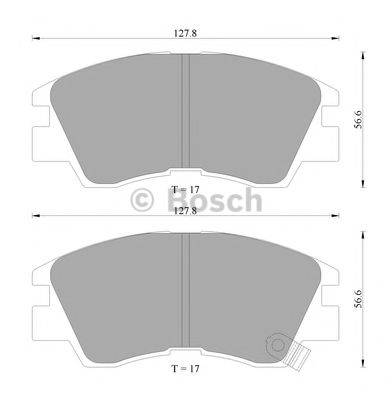 BOSCH 0986AB2013 Комплект тормозных колодок, дисковый тормоз