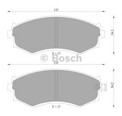 BOSCH 0986AB2030 Комплект тормозных колодок, дисковый тормоз