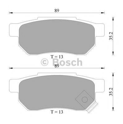 BOSCH 0986AB2033 Комплект тормозных колодок, дисковый тормоз