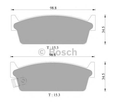 BOSCH 0986AB2038 Комплект тормозных колодок, дисковый тормоз