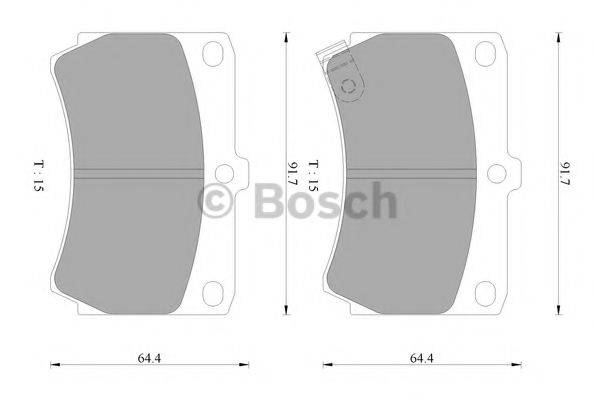 BOSCH 0986AB2053 Комплект тормозных колодок, дисковый тормоз