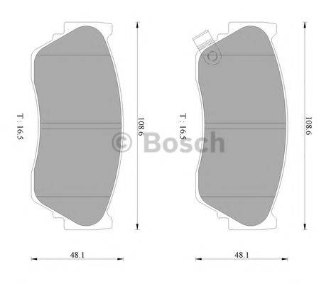 BOSCH 0986AB2069 Комплект тормозных колодок, дисковый тормоз