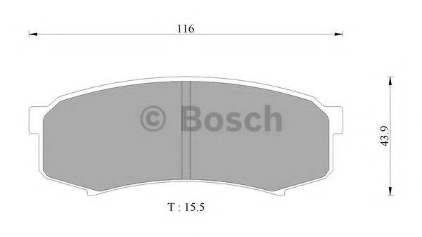 BOSCH 0986AB2074 Комплект тормозных колодок, дисковый тормоз