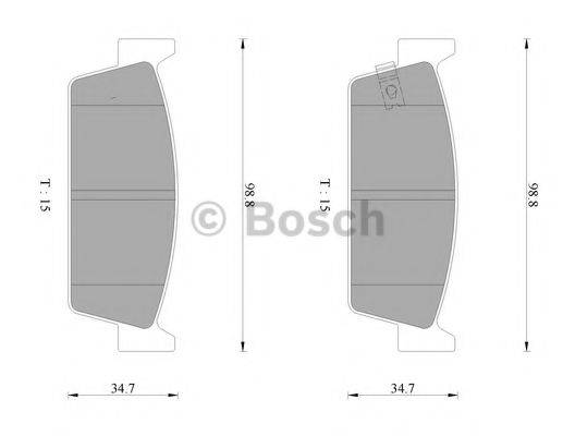 BOSCH 0986AB2079 Комплект тормозных колодок, дисковый тормоз