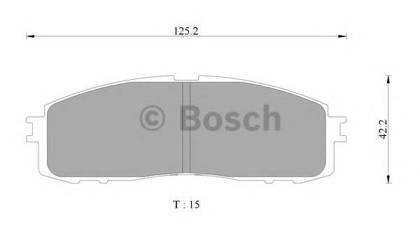 BOSCH 0986AB2080 Комплект тормозных колодок, дисковый тормоз