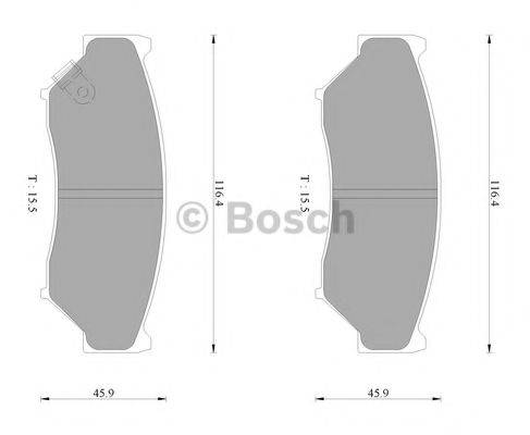 BOSCH 0986AB2211 Комплект тормозных колодок, дисковый тормоз
