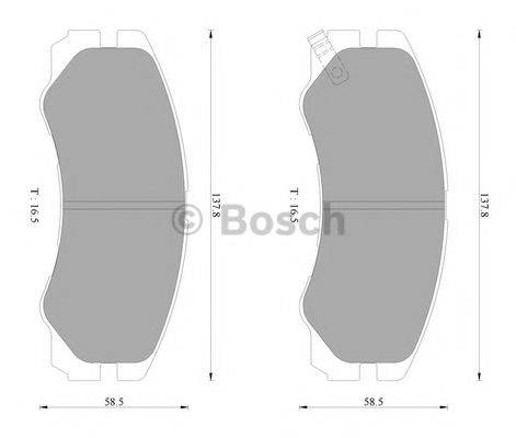 BOSCH 0986AB2234 Комплект тормозных колодок, дисковый тормоз