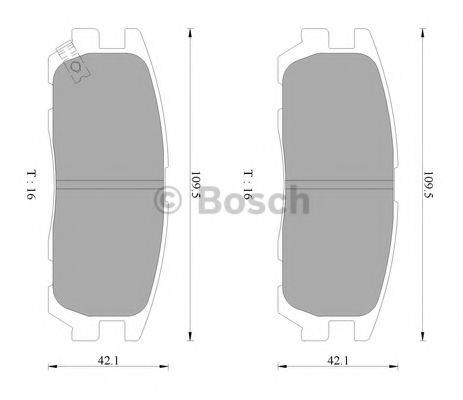 BOSCH 0986AB2235 Комплект тормозных колодок, дисковый тормоз