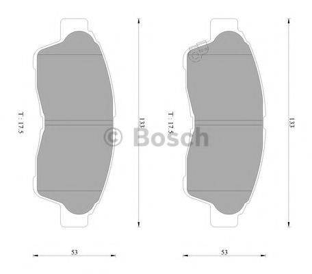 BOSCH 0986AB2242 Комплект тормозных колодок, дисковый тормоз