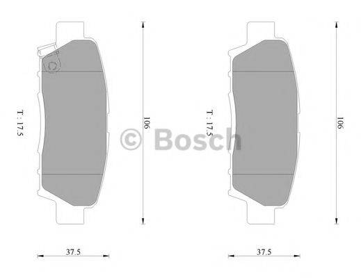 BOSCH 0986AB2246 Комплект тормозных колодок, дисковый тормоз