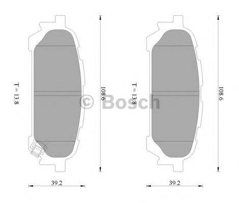 BOSCH 0986AB2261 Комплект тормозных колодок, дисковый тормоз