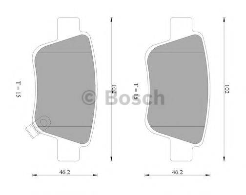 BOSCH 0986AB2267 Комплект тормозных колодок, дисковый тормоз