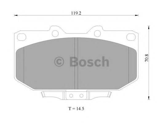 BOSCH 0986AB2280 Комплект тормозных колодок, дисковый тормоз