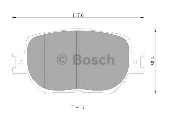 BOSCH 0986AB2284 Комплект тормозных колодок, дисковый тормоз