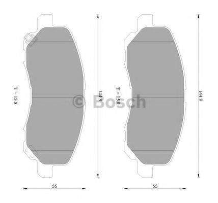 BOSCH 0986AB2285 Комплект тормозных колодок, дисковый тормоз