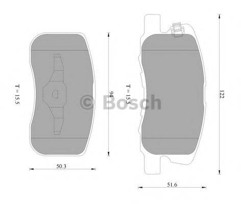 BOSCH 0986AB2287 Комплект тормозных колодок, дисковый тормоз