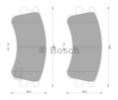 BOSCH 0986AB2296 Комплект тормозных колодок, дисковый тормоз