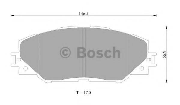 BOSCH 0986AB2298 Комплект тормозных колодок, дисковый тормоз