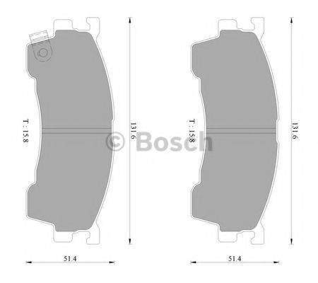 BOSCH 0986AB2316 Комплект тормозных колодок, дисковый тормоз