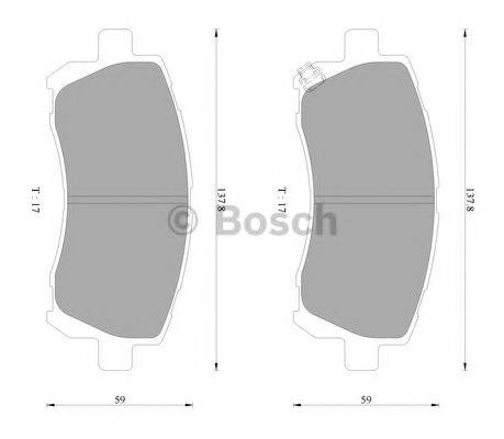 BOSCH 0986AB2324 Комплект тормозных колодок, дисковый тормоз